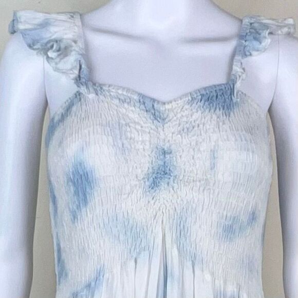 Boho Me Blue & White Cloud Pattern Dress 2X/3X - Picture 9 of 13